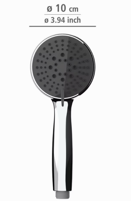 WENKO Duschkopf Mod. Basic Grau Ø 10 cm, 23946100